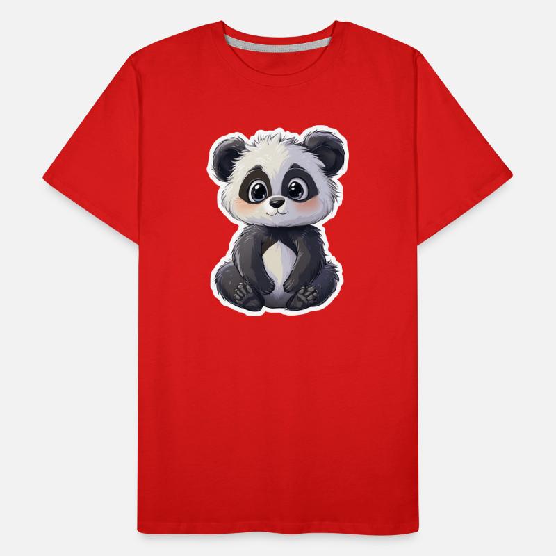 Cute Panda Bear Men's Premium Organic T-Shirt