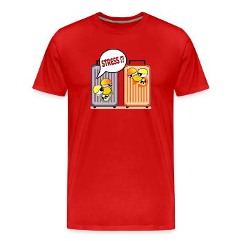 HOLIDAY STRESS HOLIDAY SUITCASE - Men's Premium Organic T-Shirt - red - Front - Damien (186cm)