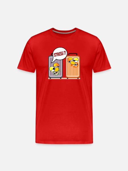HOLIDAY STRESS HOLIDAY SUITCASE - Men's Premium Organic T-Shirt - red