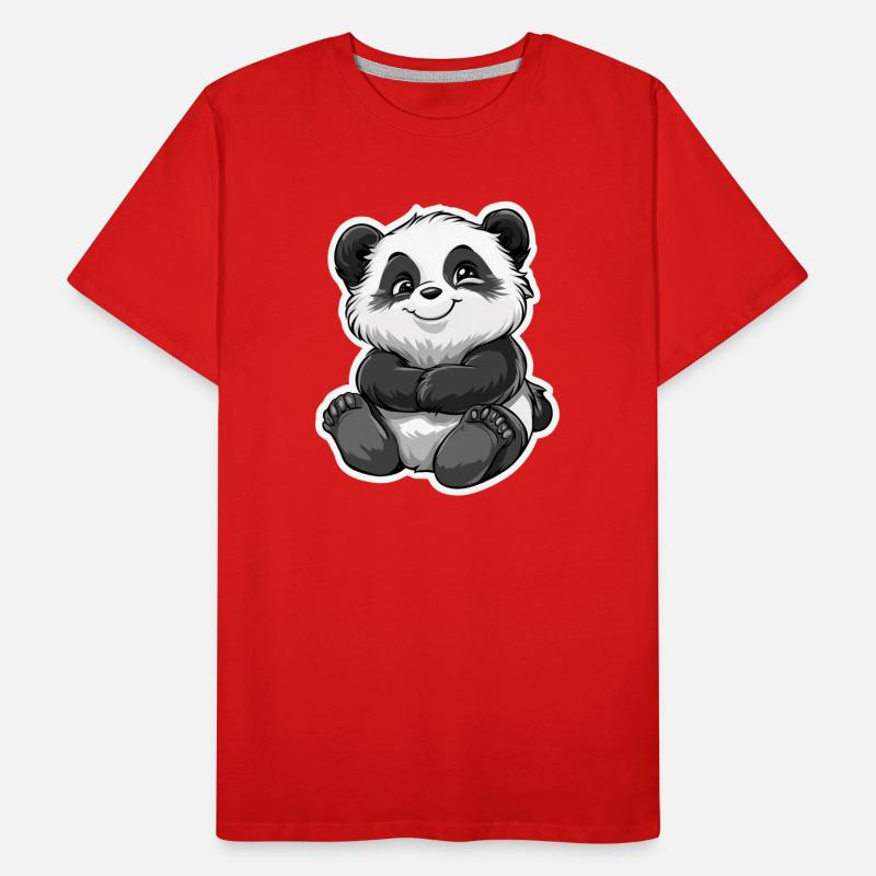 Ours panda mignon T-shirt bio Premium Homme
