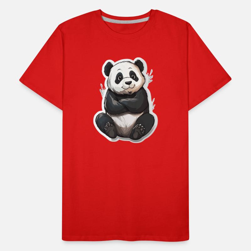 Cute Panda Bear Men's Premium Organic T-Shirt