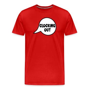 TRAVAIL DE POINTAGE - T-shirt bio Premium Homme - rouge - Devant - Damien (186cm)