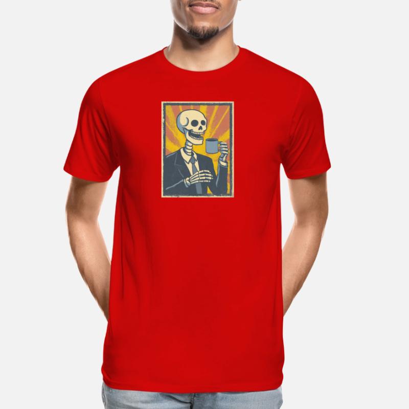 Kaffee oder Grab – was soll’s! Männer Premium Bio T-Shirt