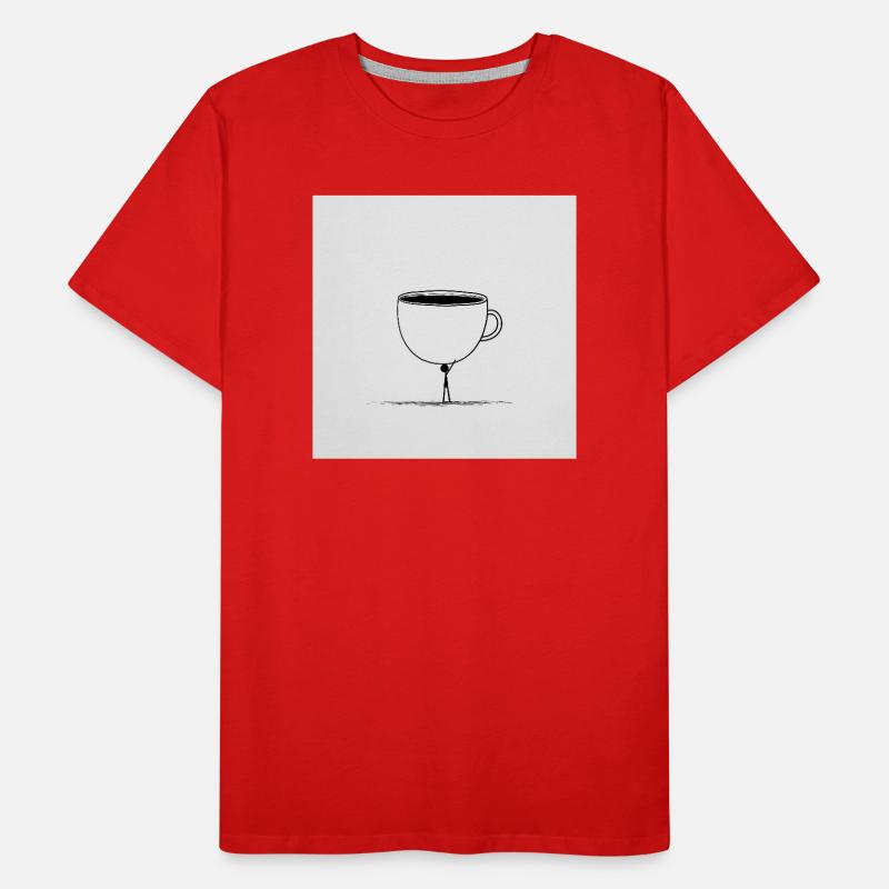 Kaffee? Nur in Eimern, bitte! Männer Premium Bio T-Shirt