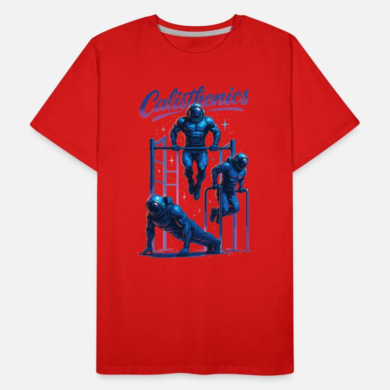 Calisthenics Astronaut Dips Push-ups Gift Men's Premium Organic T-Shirt