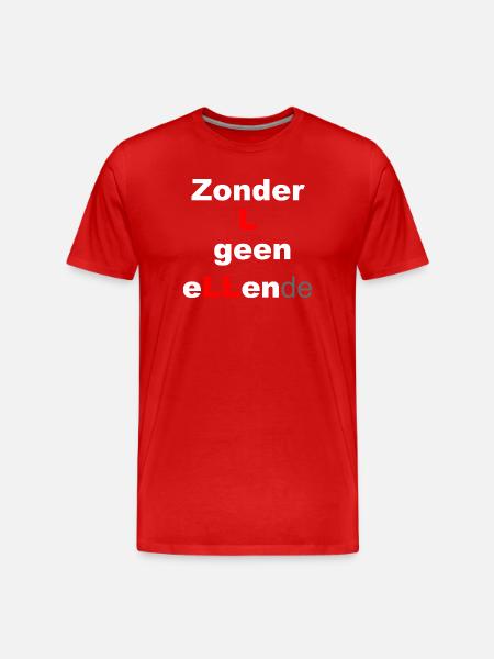 Abstract Geometric Art Pattern Print - Men's Premium Organic T-Shirt - red