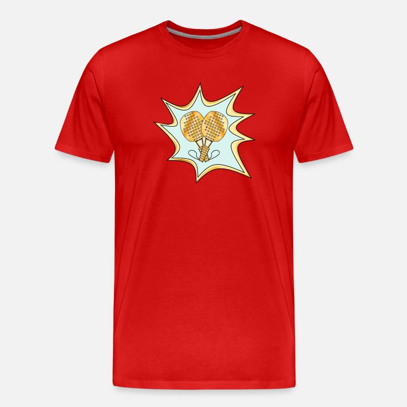 PADEL PADELSPIELERIN - Männer Premium Bio T-Shirt - Rot