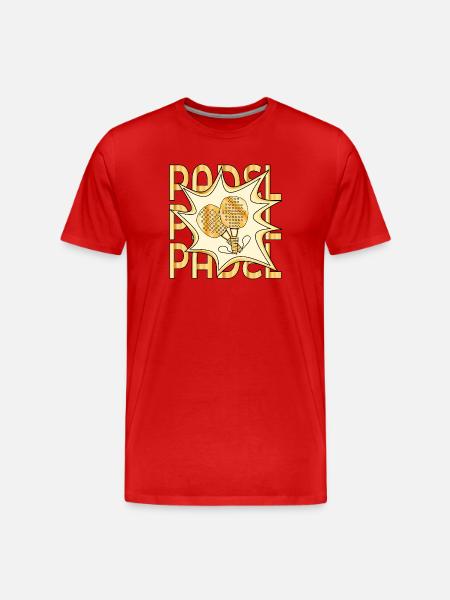 PADEL PADEL RACKET - Men's Premium Organic T-Shirt - red