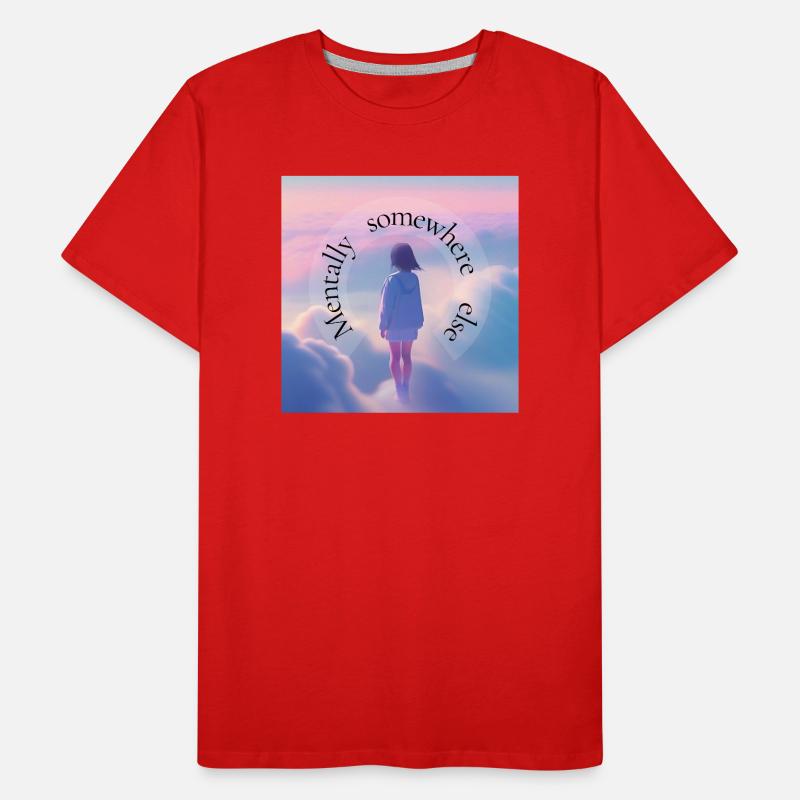 Mentally Somewhere Else – Aesthetic Dreamscape Men's Premium Organic T-Shirt