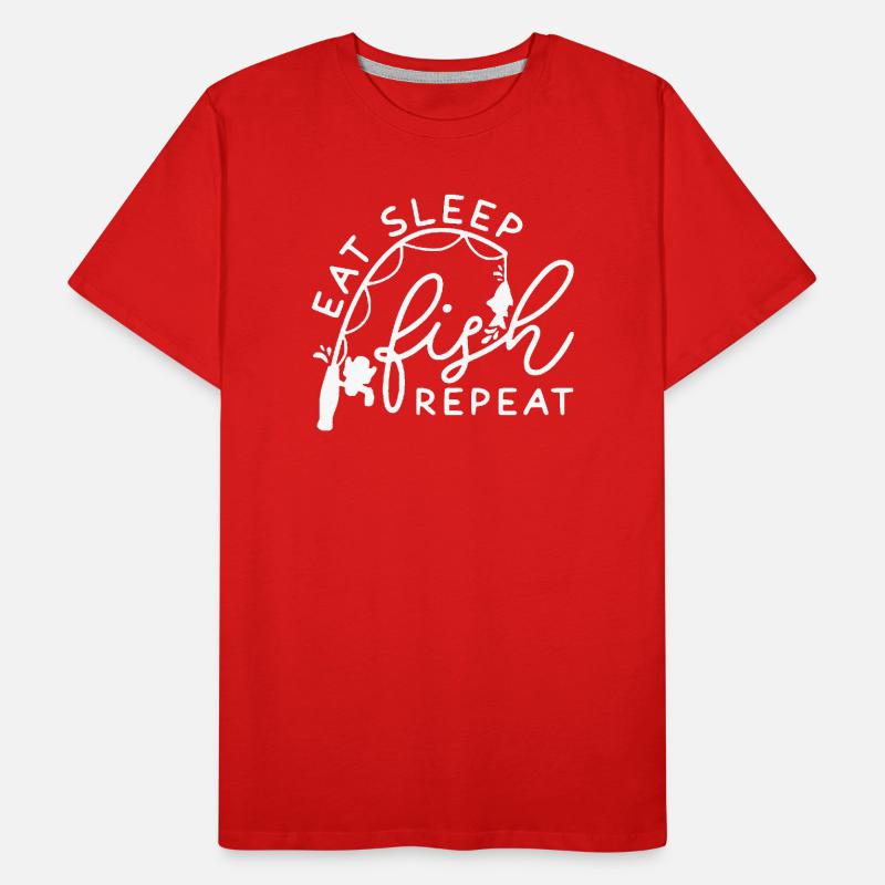 Sleep Fish Répéter la conception T-shirt bio Premium Homme