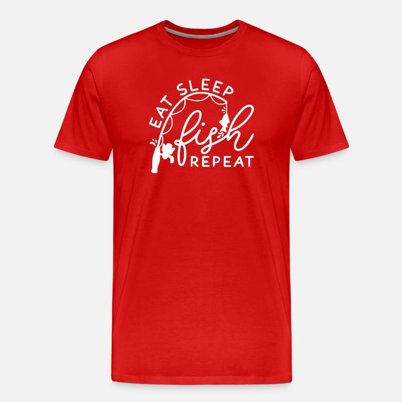 Sleep Fish Répéter la conception - T-shirt bio Premium Homme - rouge