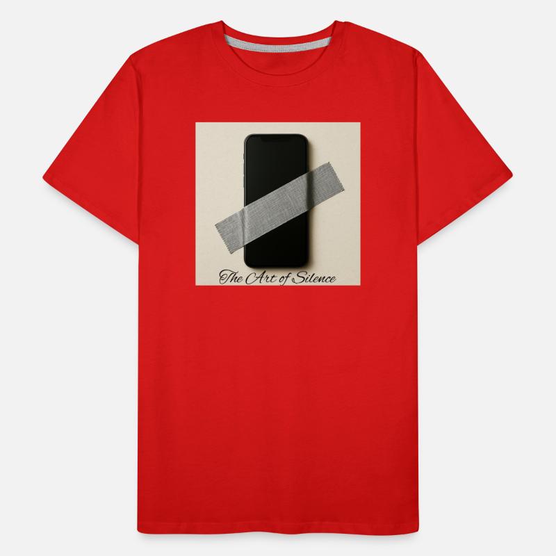 Silent Mobile Art Print Men's Premium Organic T-Shirt