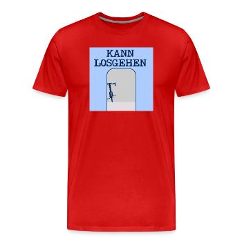 FAHRRAD TOR RADFAHREN - Männer Premium Bio T-Shirt - Rot - Vorne - Damien (186cm)