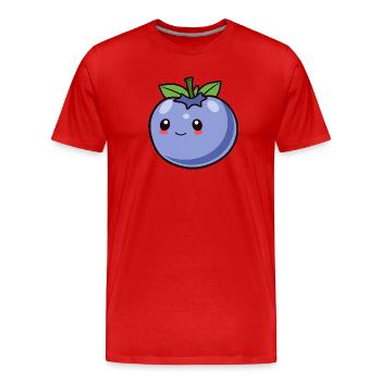 Myrtille - T-shirt bio Premium Homme - rouge - Devant - Damien (186cm)