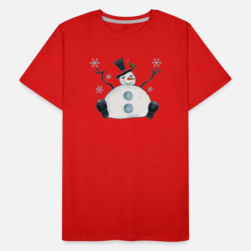 Dicker Schneemann Männer Premium Bio T-Shirt