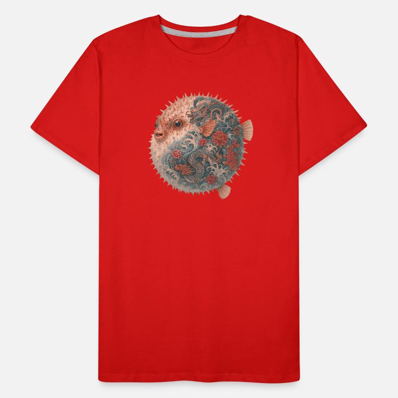 Yakuza Pufferfish – Calm Under Pressure Men's Premium Organic T-Shirt