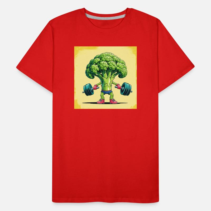 Centrale de brocoli avec haltère T-shirt bio Premium Homme