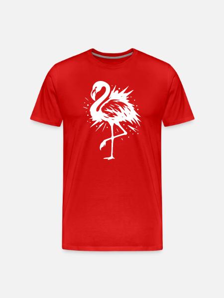 Elegant Flamingo Silhouette - Men's Premium Organic T-Shirt - red