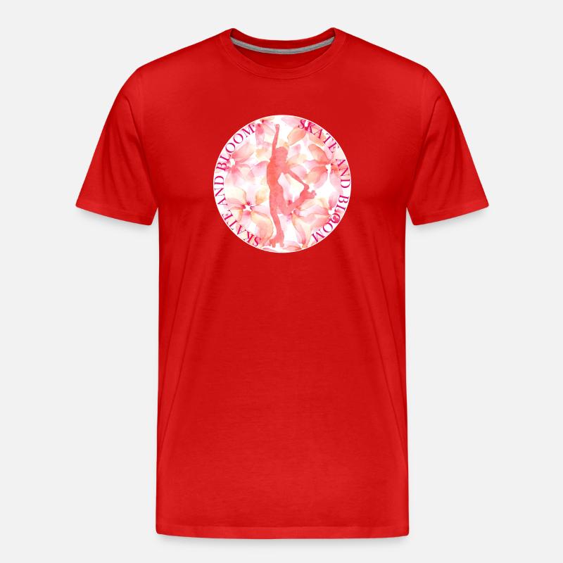 SKATE AND BLOOM - Männer Premium Bio T-Shirt - Rot