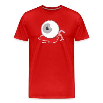 Augapfel - Männer Premium Bio T-Shirt - Rot - Vorne - Damien (186cm)