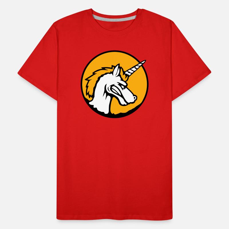 Unicorn Evil Angry Attack Teeth Grinding Sour Men's Premium Organic T-Shirt
