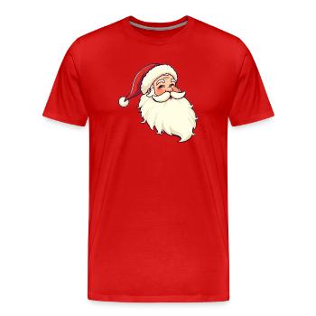 Santa Claus - Men's Premium Organic T-Shirt - red - Front - Damien (186cm)