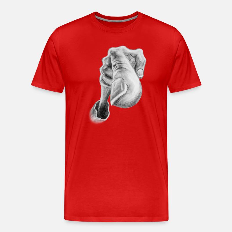 DU!!!! - Männer Premium Bio T-Shirt - Rot