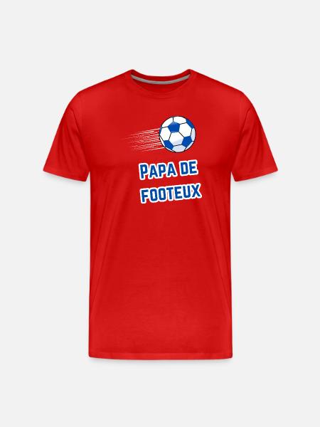 Dad Supporter Football T-Shirt - Men's Premium Organic T-Shirt - red