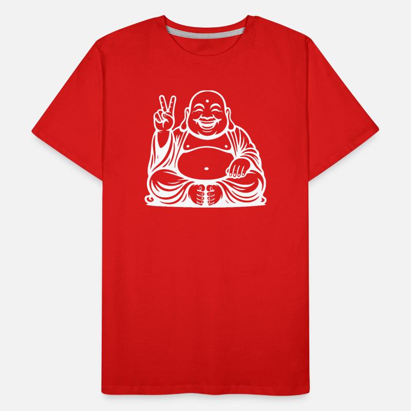 Conception de Bouddha riant joyeux T-shirt bio Premium Homme