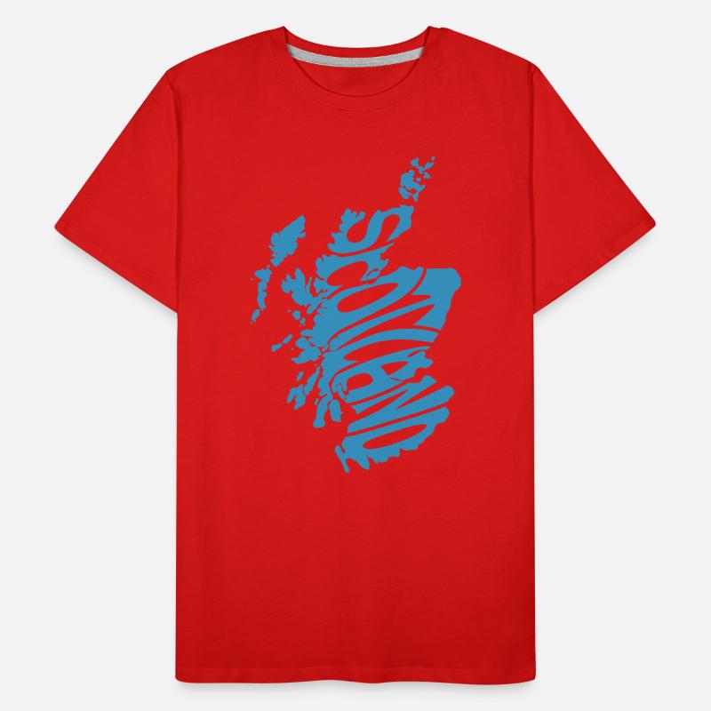 Scotland Map Graphic Men's Premium Organic T-Shirt