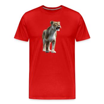 Lioness Lioness Mom Lioness Lionesses Mom Wild Lions - Men's Premium Organic T-Shirt - red - Front - Damien (186cm)