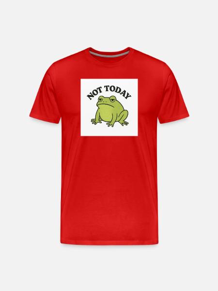 Lustiger Frosch mit Statement Text - Männer Premium Bio T-Shirt - Rot