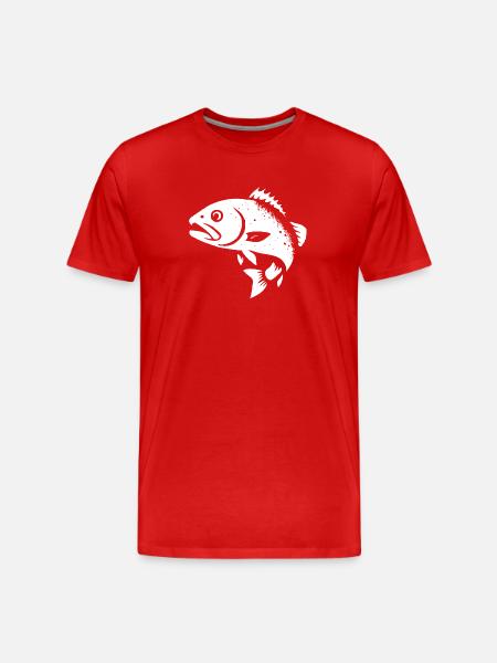 Zander and perch - Men's Premium Organic T-Shirt - red