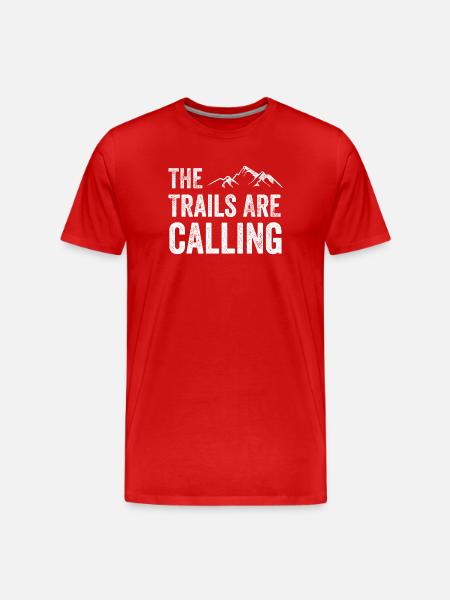 The Trails Are Calling - Men's Premium Organic T-Shirt - red