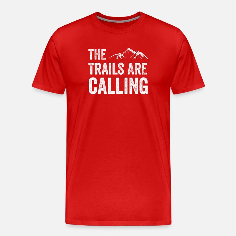 Die Spuren rufen - Männer Premium Bio T-Shirt - Rot