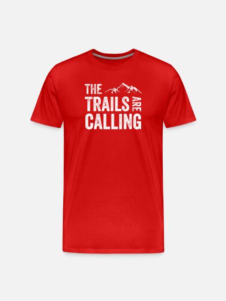 The Trails Are Calling - Men's Premium Organic T-Shirt - red