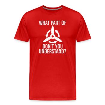quelle partie de ne comprenez-vous pas - T-shirt bio Premium Homme - rouge - Devant - Damien (186cm)