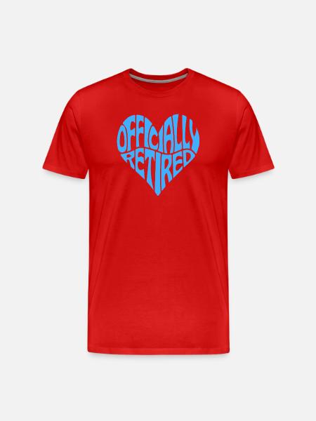 Heart-Shaped Officially Retired - Men's Premium Organic T-Shirt - red