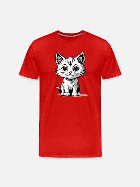 Kittycat - Männer Premium Bio T-Shirt - Rot