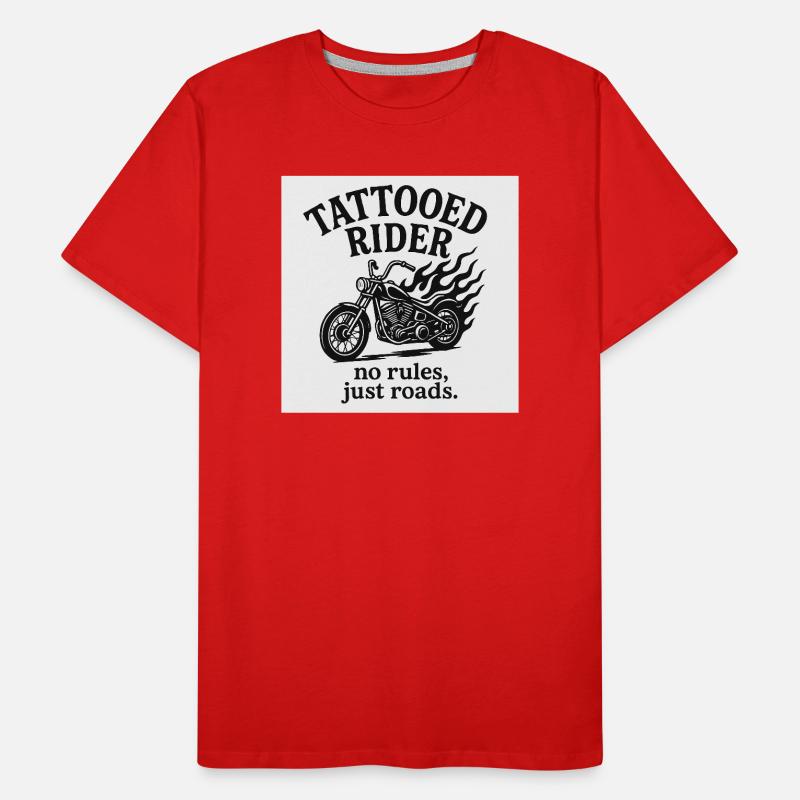 Conception de moto de pilote tatoué T-shirt bio Premium Homme