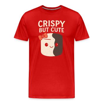 Crispy but cute - Marshmallow Humor - Männer Premium Bio T-Shirt - Rot - Vorne - Damien (186cm)