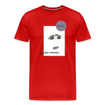 Parler de ses sentiments 1 - T-shirt bio Premium Homme - rouge - Devant - Damien (186cm)