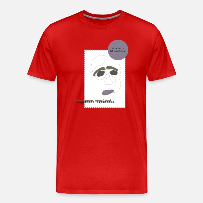 talk about feelings 1 - Männer Premium Bio T-Shirt - Rot
