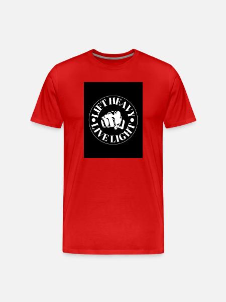 Motivational slogan with fist motif - Men's Premium Organic T-Shirt - red