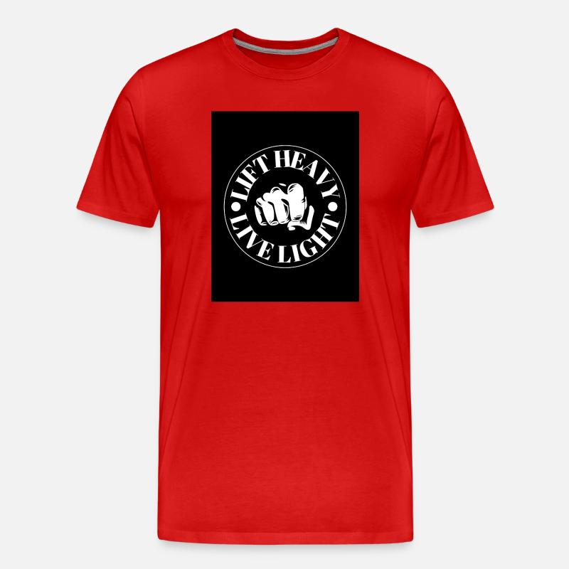 Motivierender Slogan mit Fäuste-Motiv - Männer Premium Bio T-Shirt - Rot
