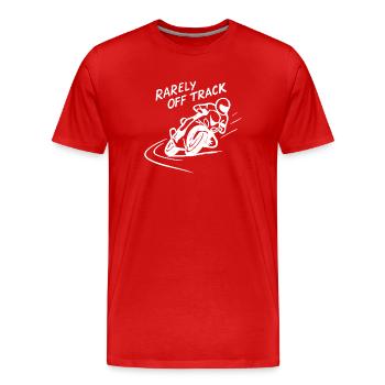 rarely off track motorcycle Speed Bike Rennstrecke - Männer Premium Bio T-Shirt - Rot - Vorne - Damien (186cm)
