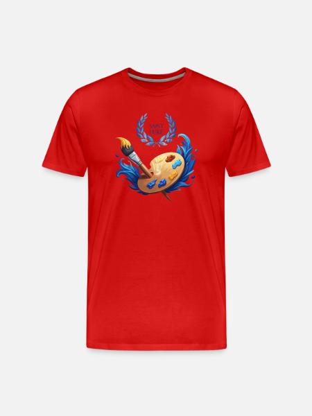 Saint Luke: Artistic Vision - Men's Premium Organic T-Shirt - red