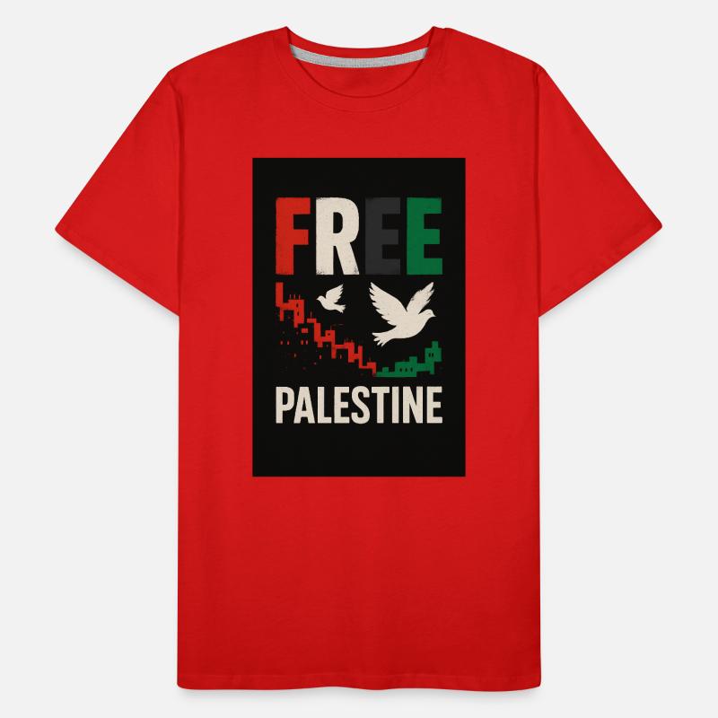 Paix pour la Palestine Conception éco-consciente T-shirt bio Premium Homme