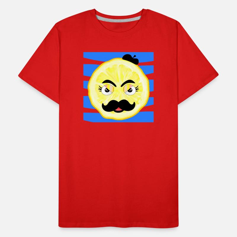 Papa Schnurrbart - Vater Bart Männer Premium Bio T-Shirt