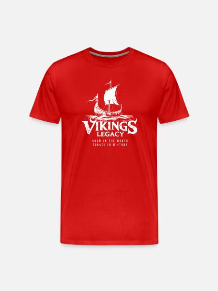 Drakkar - le drakkar viking - T-shirt bio Premium Homme - rouge